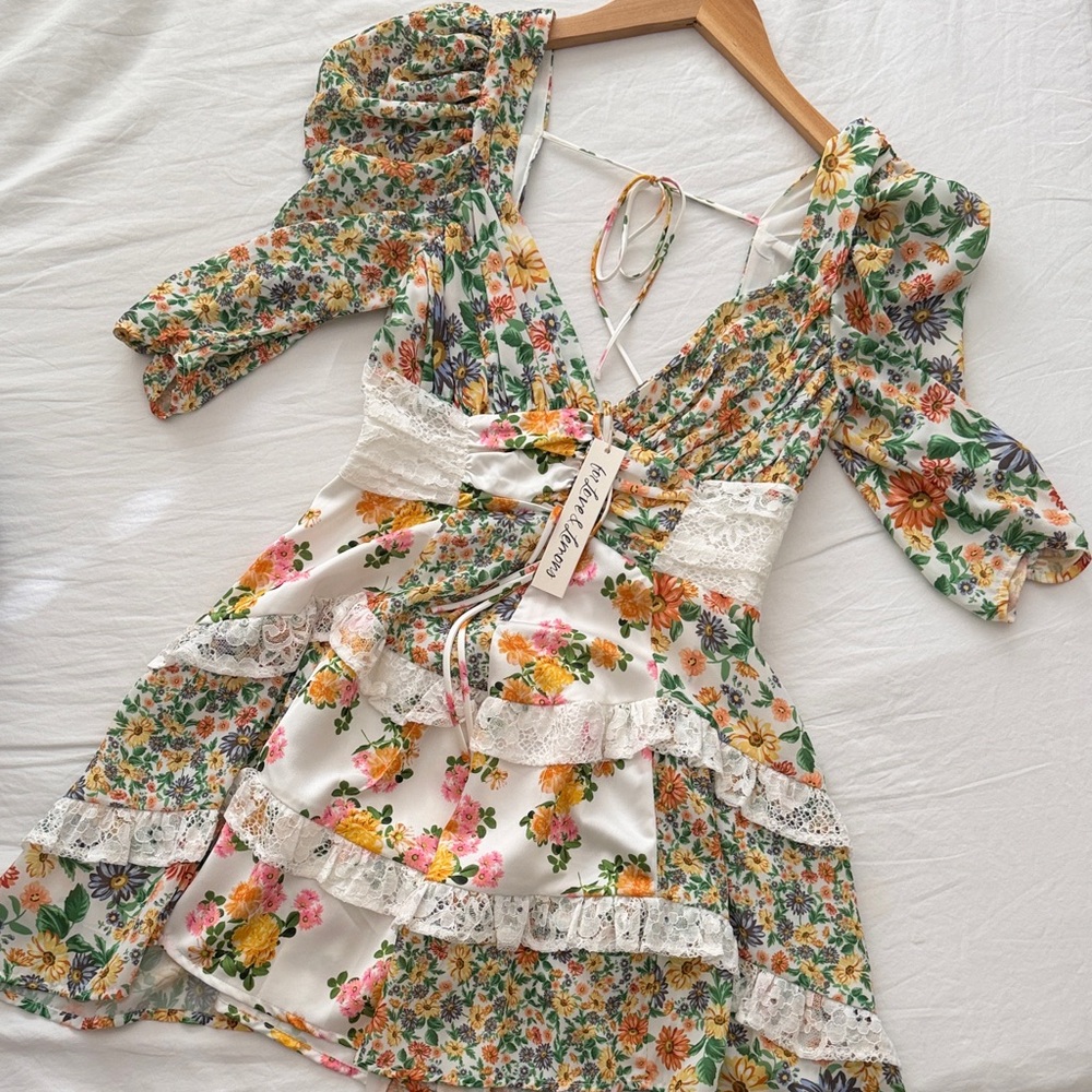 NEW For Love & Lemons - Rosalyn Mini Dress